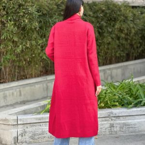 Clover Fine Knit Midi Cardi Cardigan With Pockets - Image 8