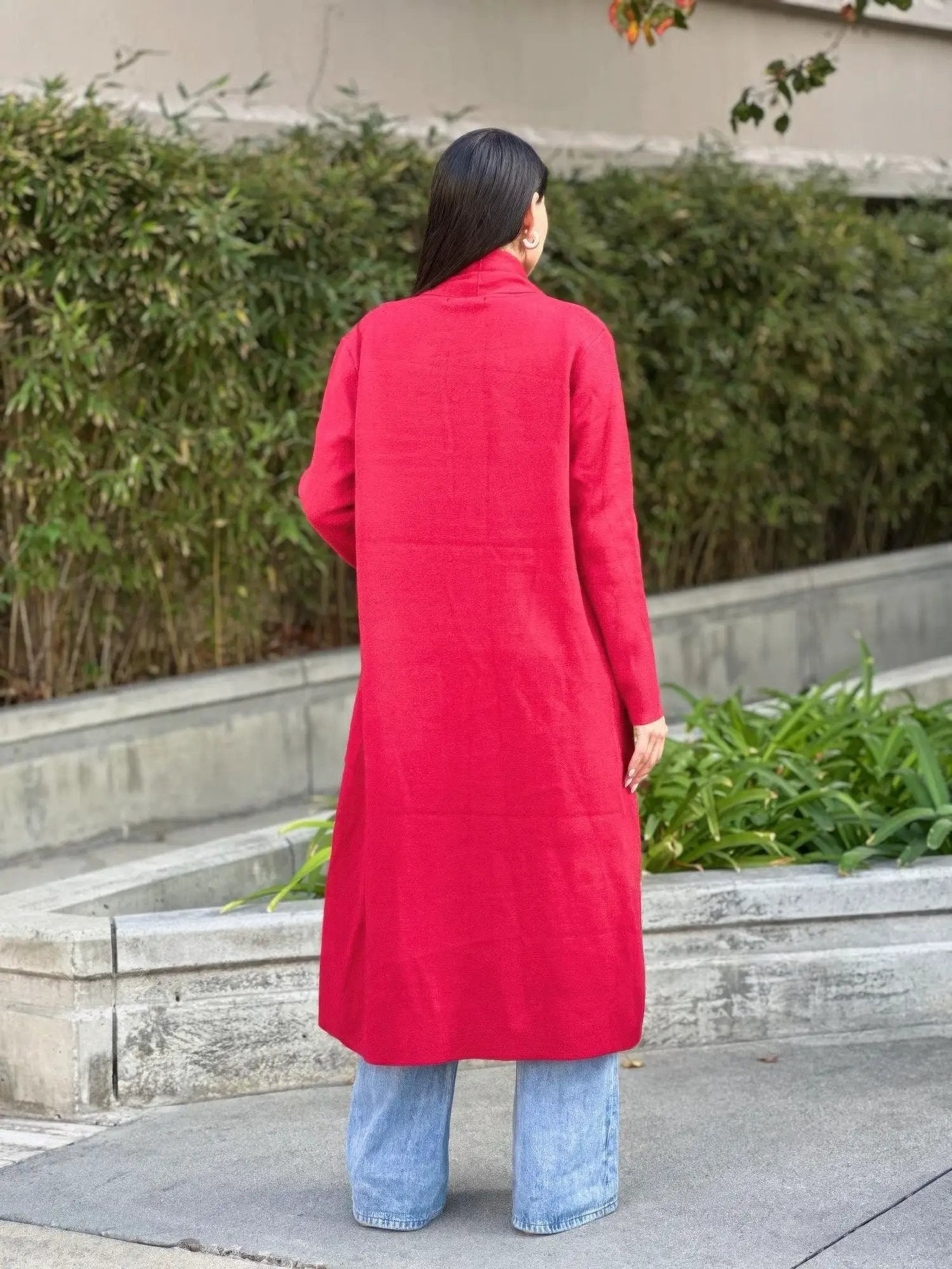Clover Fine Knit Midi Cardi Cardigan With Pockets - Image 8