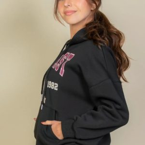 Graphic Kangaroo Pocket Drawstring Hoodie - Image 6