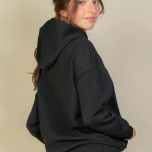 Graphic Kangaroo Pocket Drawstring Hoodie - Image 7