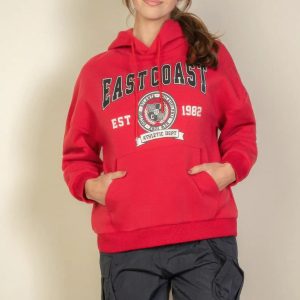 Graphic Kangaroo Pocket Drawstring Hoodie - Image 8