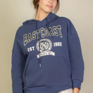Graphic Kangaroo Pocket Drawstring Hoodie - Image 9