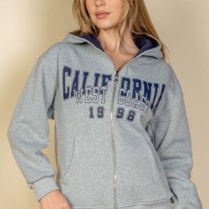 Graphic Drop Shoulder Zipper Up Hoodie - Image 8