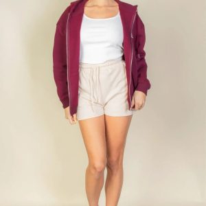 Graphic Drop Shoulder Zipper Up Hoodie - Image 8