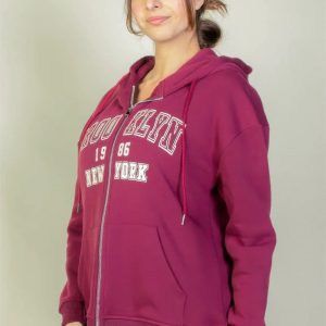 Graphic Drop Shoulder Zipper Up Hoodie - Image 11