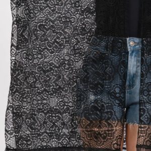Flower Pattern Crochet Lace Tassel Cover Up - Image 3