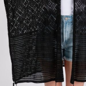 Geometric Pattern Tassel Cover Up - Image 3