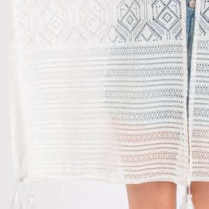 Geometric Pattern Tassel Cover Up - Image 6
