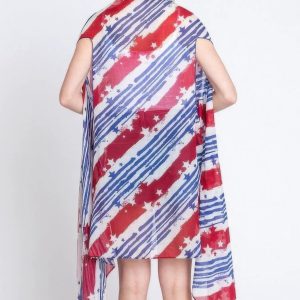 Diagonal Stripes & Stars American Flag Design Vest - Image 3