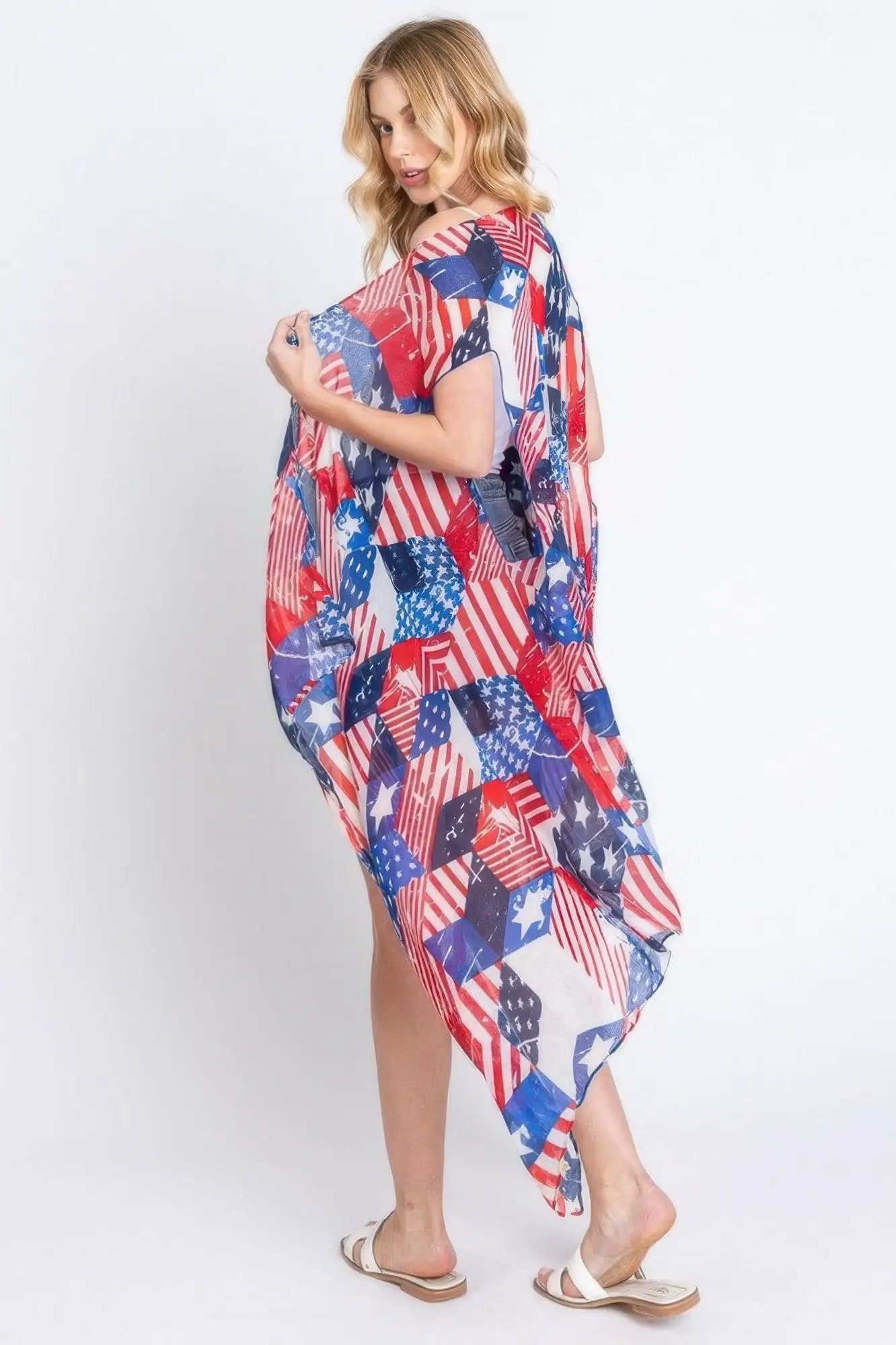 American Flag Multi Pattern Vest - Image 2
