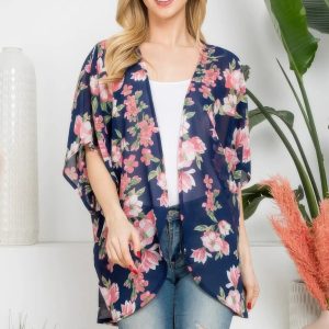 Flower Print Kimono - Image 1
