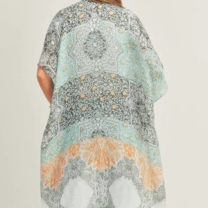 Allover Mixed Print Kimono - Image 4