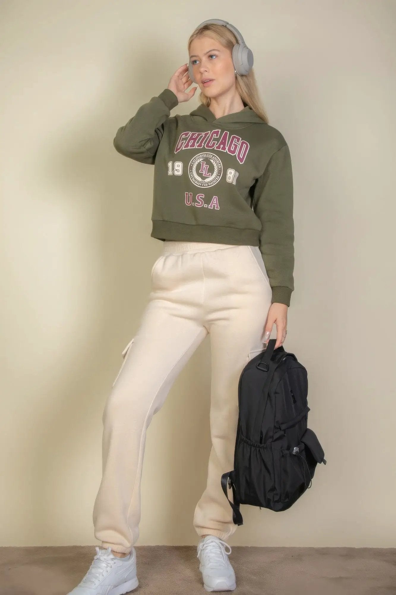 Graphic Drop Shoulder Pull Over Hoodie - Image 7