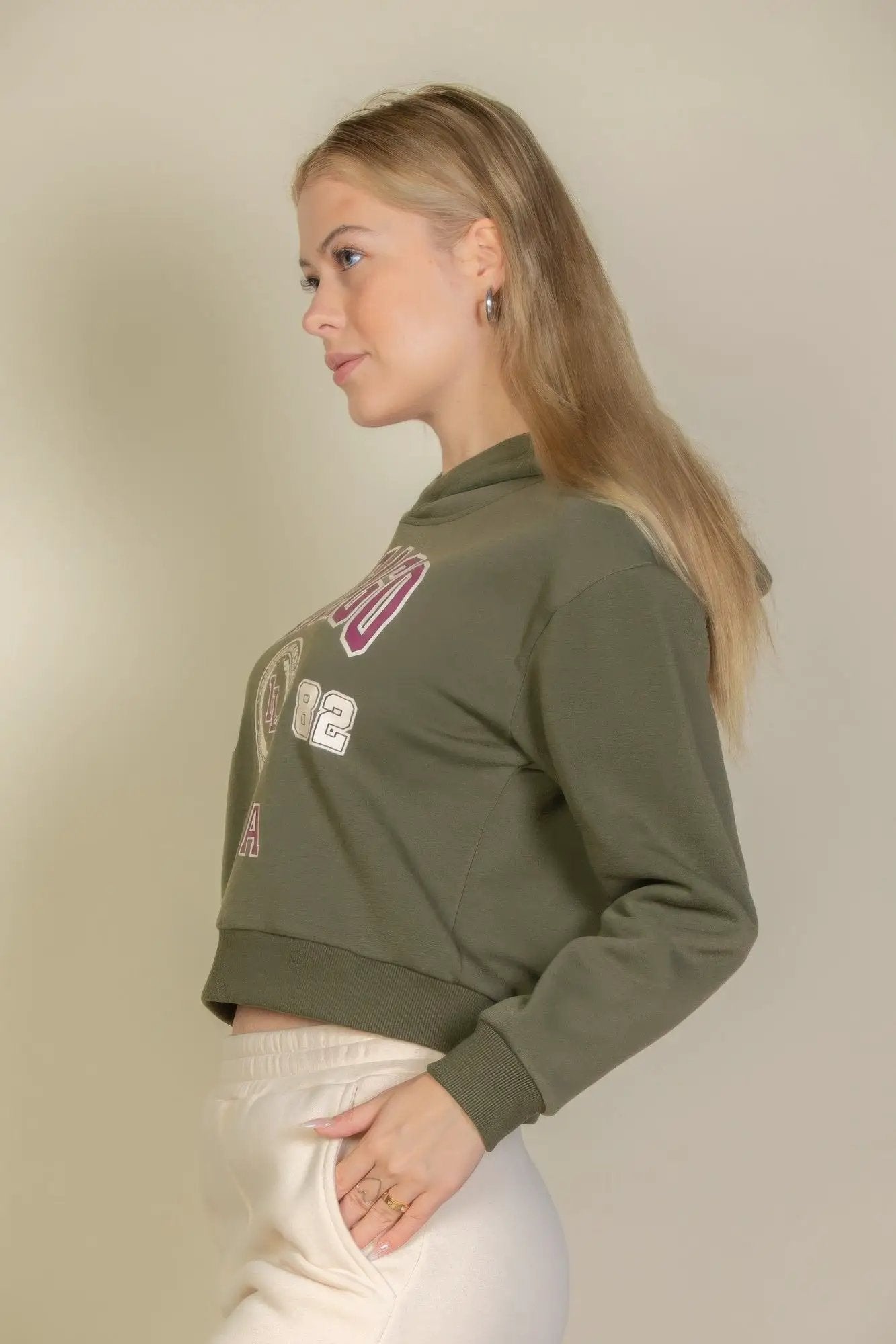 Graphic Drop Shoulder Pull Over Hoodie - Image 10