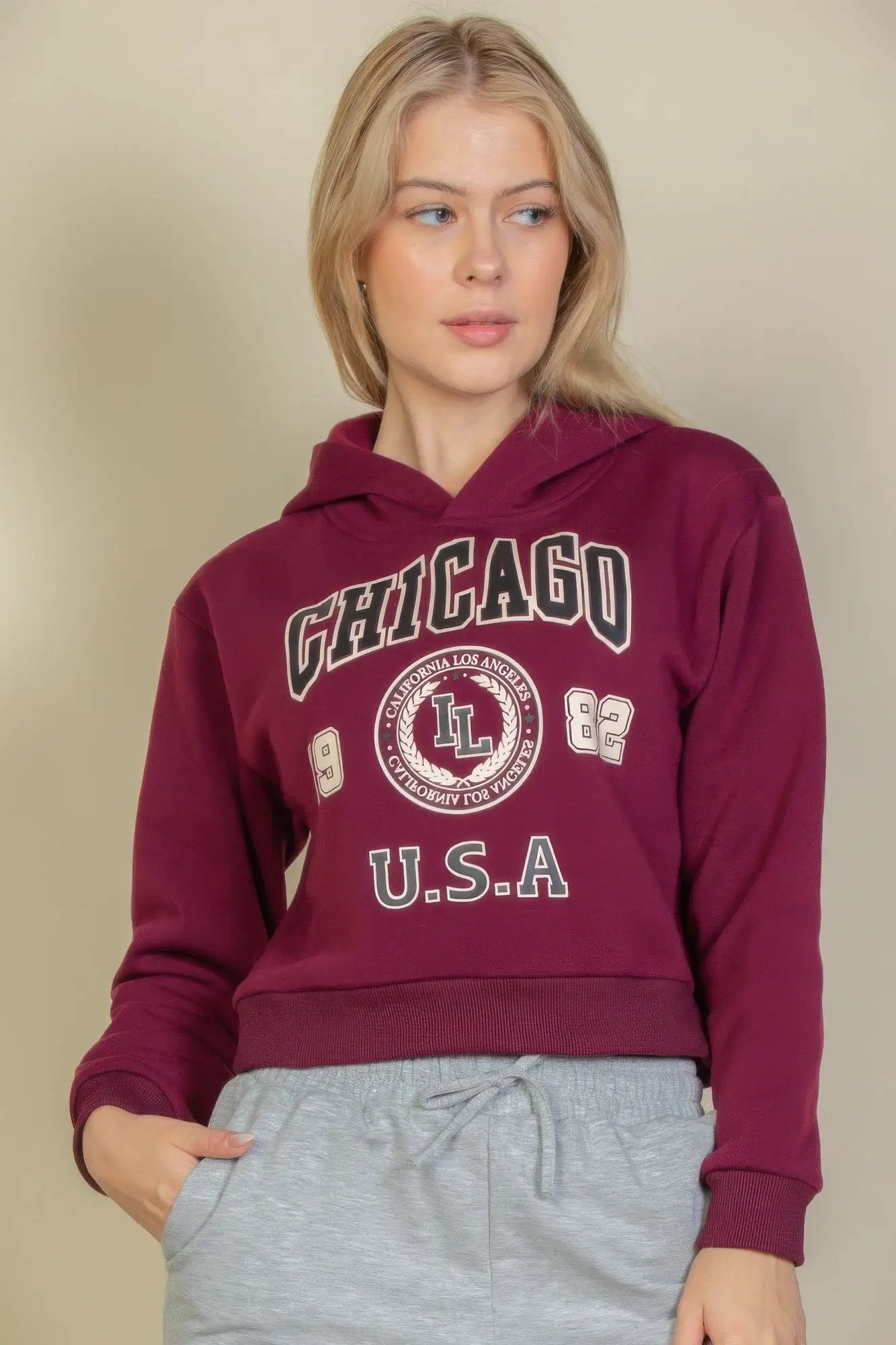 Graphic Drop Shoulder Pull Over Hoodie - Image 11