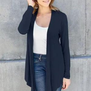 Basic Bae Full Size Open Front Long Sleeve Cardigan - Image 1