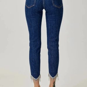 RISEN Full Size Embellished Mid Rise Crop Skinny Jeans - Image 2