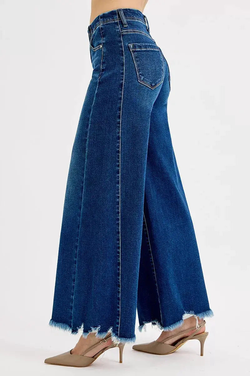 RISEN Full Size High Rise Ankle Wide Jeans Plus Size - Image 4