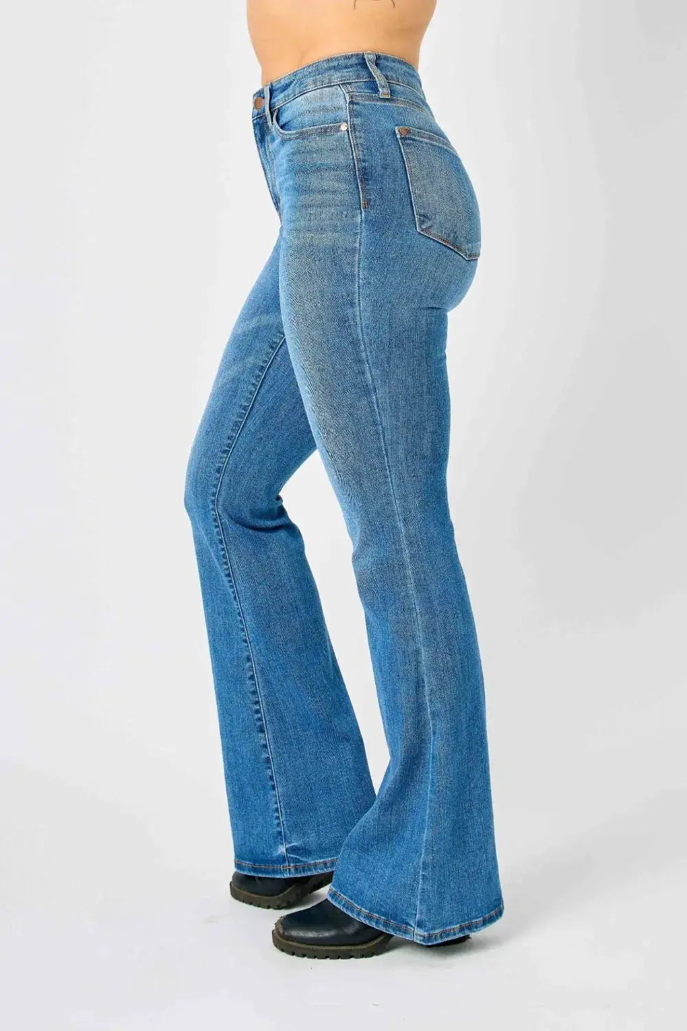 Judy Blue Full Size High-Waisted Classic Flare Jeans Plus Size - Image 5