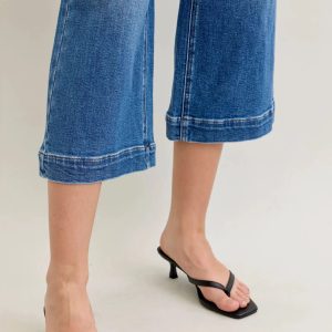 Judy Blue Mid Rise Crop Wide Leg Jeans - Image 10