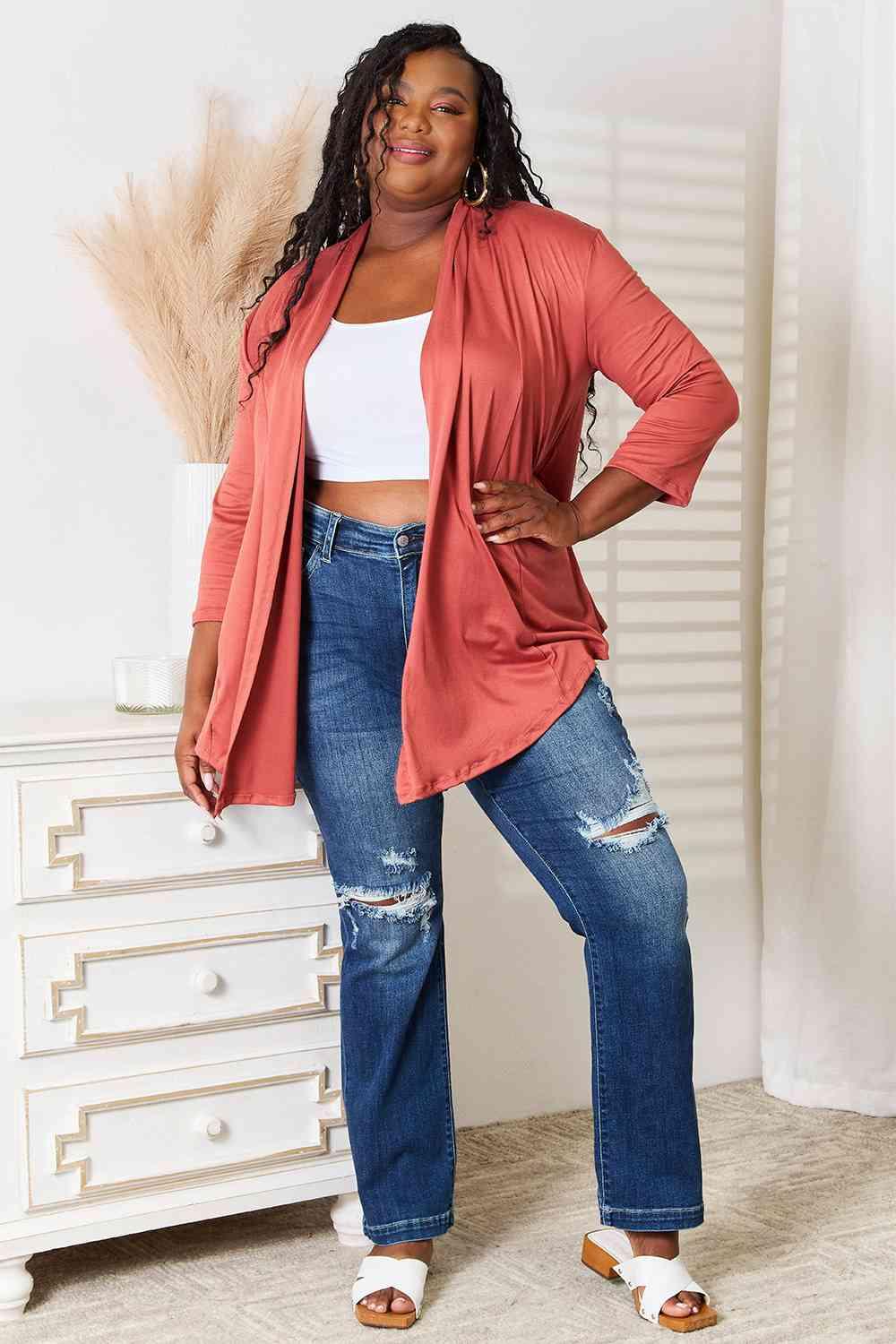 Culture Code Full Size Open Front Cardigan - Image 8