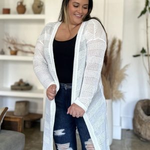Double Take Full Size Open Front Longline Cardigan - Image 20