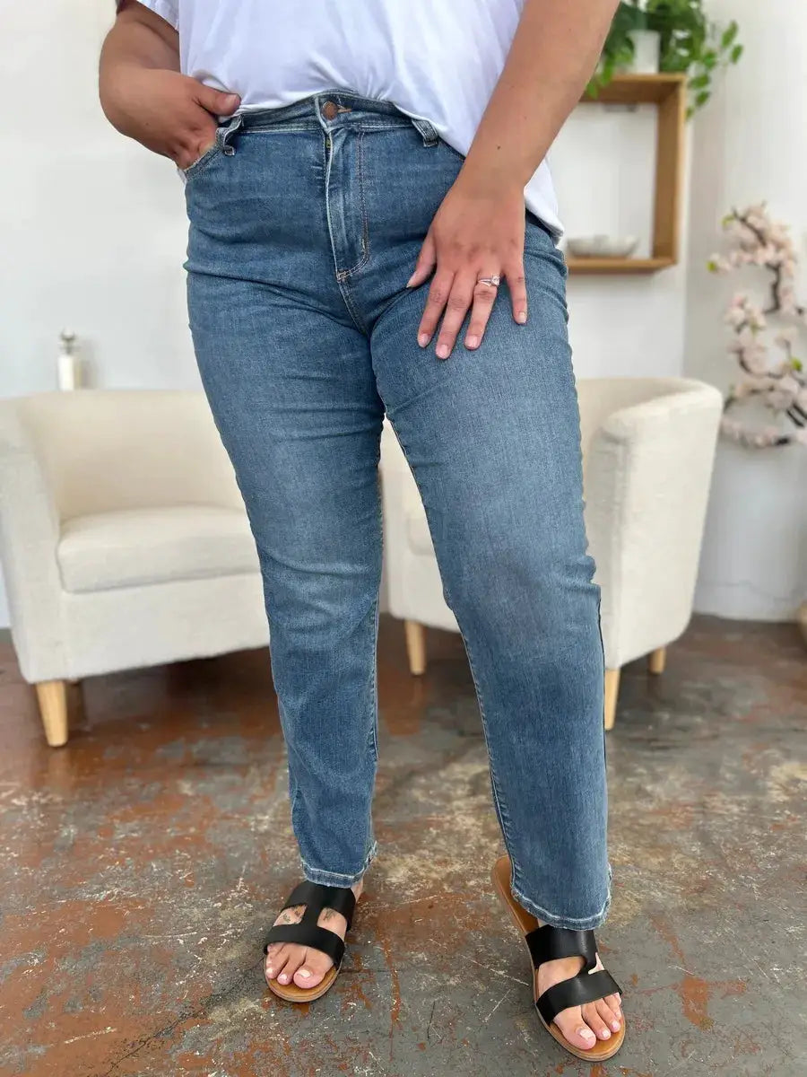 Judy Blue Full Size High Waist Straight Jeans - Image 4