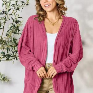 Basic Bae Full Size Ribbed Cocoon Cardigan - Image 29