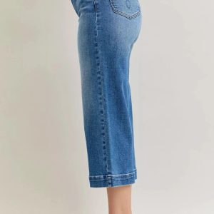 Judy Blue Mid Rise Crop Wide Leg Jeans - Image 7