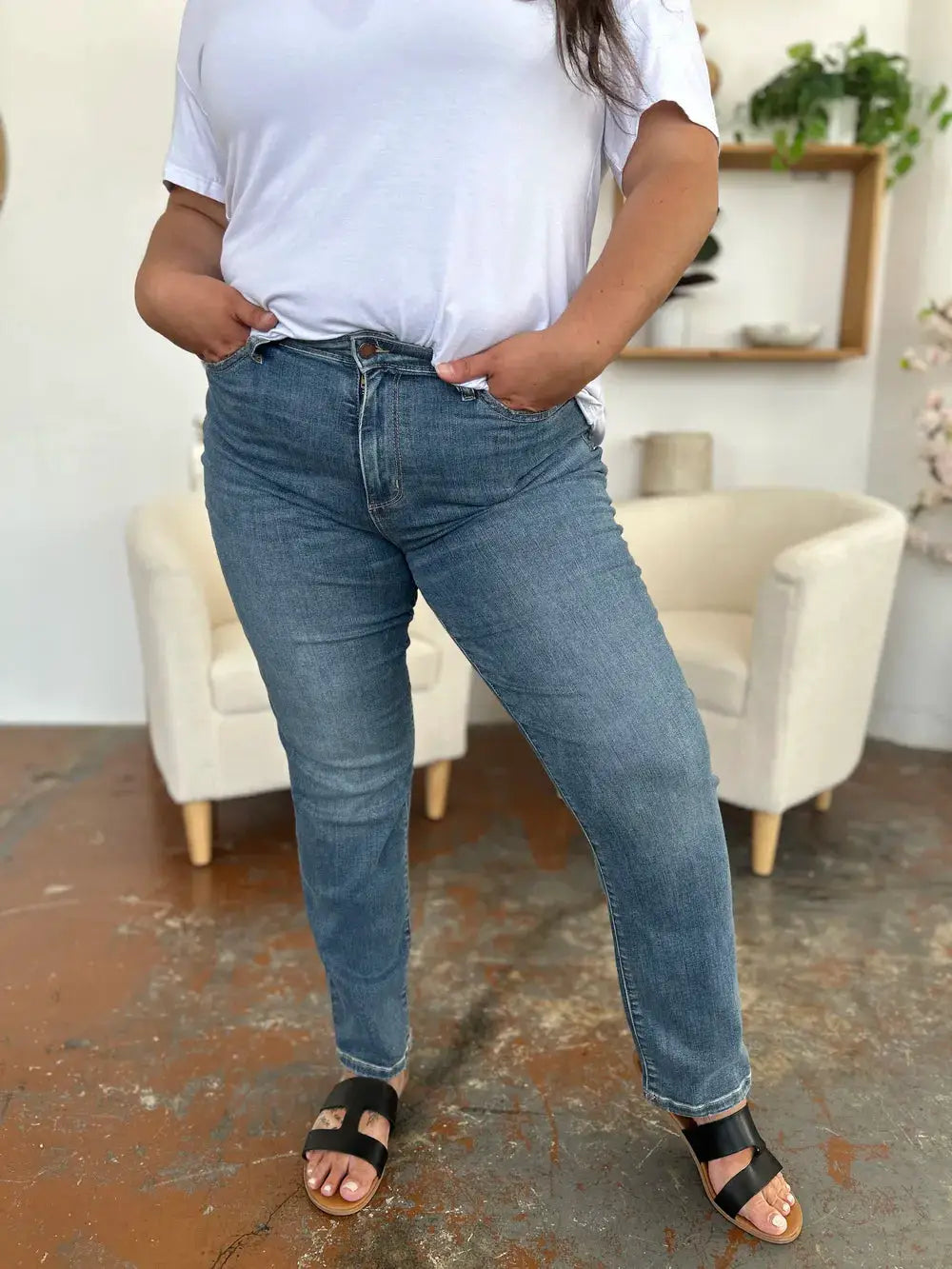 Judy Blue Full Size High Waist Straight Jeans - Image 5
