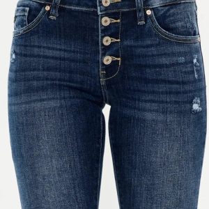Kancan Mid Rise Button Fly Flare Jeans - Image 5