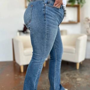 Judy Blue Full Size Mid-Rise Waist Straight Jeans - Image 12