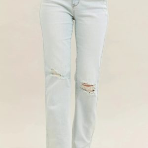 Judy Blue Full Size Destroy & Fray Hem Bootcut Jeans Plus Size - Image 1