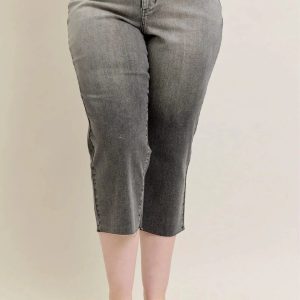 Judy Blue Full Size Wide Leg Capris Jeans Plus Size - Image 4