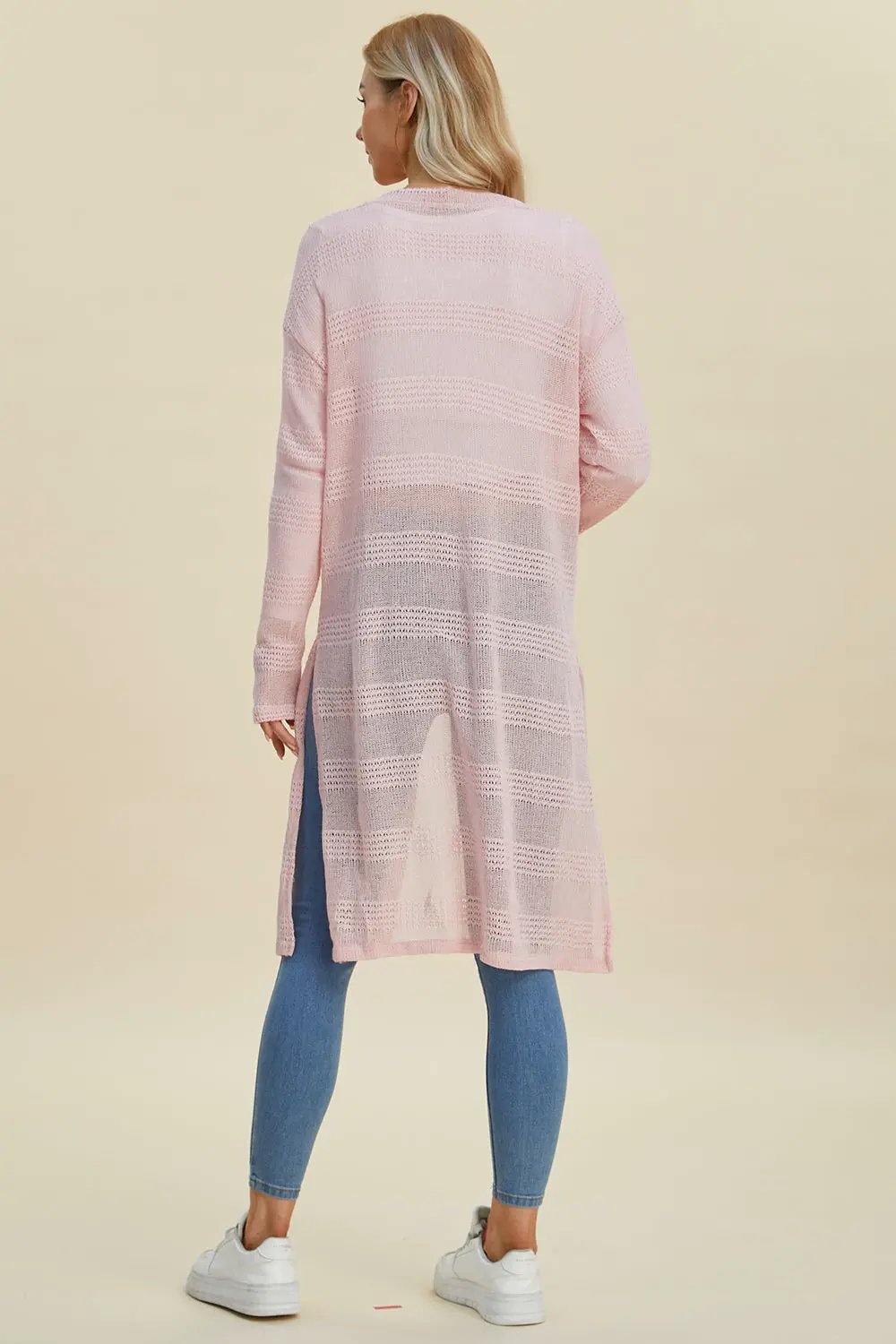 Double Take Full Size Open Front Longline Cardigan - Image 14