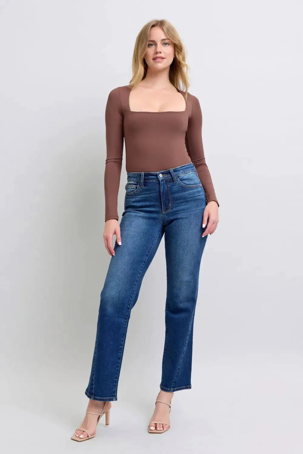 Judy Blue Full Size Side Seam Detail Straight Jeans with Pockets - Image 6
