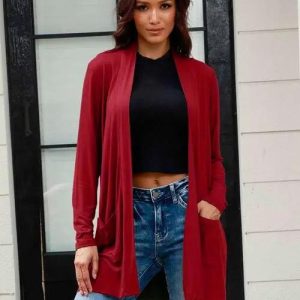 Basic Bae Full Size Open Front Long Sleeve Cardigan with Pockets - Image 10