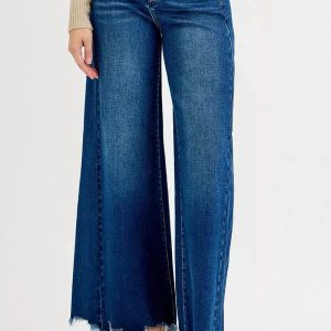 RISEN Full Size High Rise Ankle Wide Jeans Plus Size - Image 3