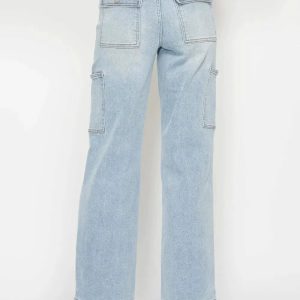Judy Blue Full Size High Waist Straight Cargo Jeans - Image 2