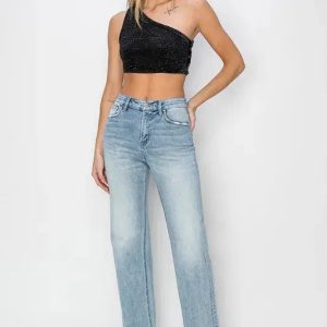 RISEN Full Size High Rise Straight Jeans Plus Size - Image 6