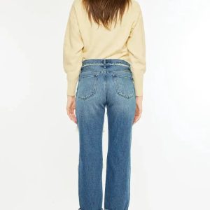 Kancan Distressed Mid Rise True Boyfriend Jeans - Image 8