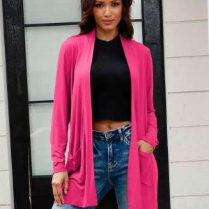Basic Bae Full Size Open Front Long Sleeve Cardigan with Pockets - Image 13