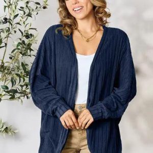 Basic Bae Full Size Ribbed Cocoon Cardigan - Image 15