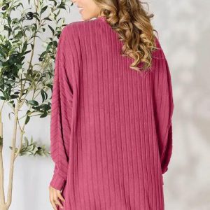 Basic Bae Full Size Ribbed Cocoon Cardigan - Image 31