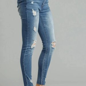 Umgee Distressed Skinny Jeans with Edge Detail - Image 3