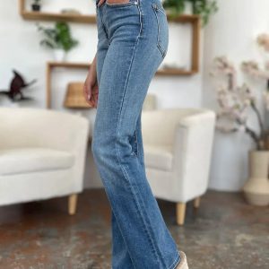 Judy Blue Full Size Mid-Rise Waist Straight Jeans - Image 5