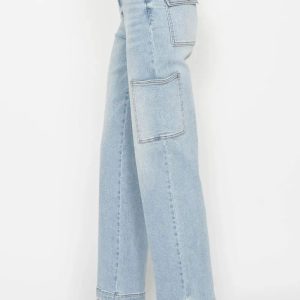 Judy Blue Full Size High Waist Straight Cargo Jeans - Image 4