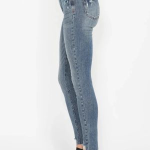 Judy Blue Full Size Tummy Control Vintage Wash Hem Destroy Skinny Jeans - Image 7