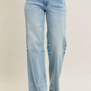 Judy Blue Full Size Mr Release Hem Wide Leg Jeans Plus Size - Image 2