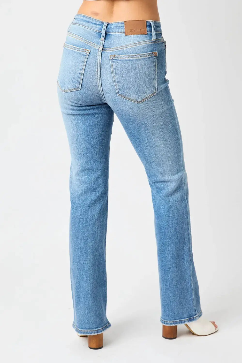 Judy Blue Full Size Mid-Rise Waist Straight Jeans - Image 15
